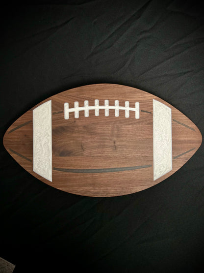 Charcuterie Board | Football | Walnut w/ Epoxy